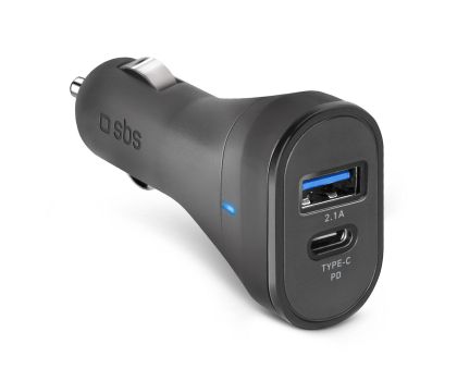 Ładowarka i akumulator SBS Ładowarka samochodowa 12/24V 3100 mAh ultra fast charge, USB